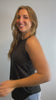 Cassie modeling Tribal Black Rocker Tank Top by Girlsurfboards